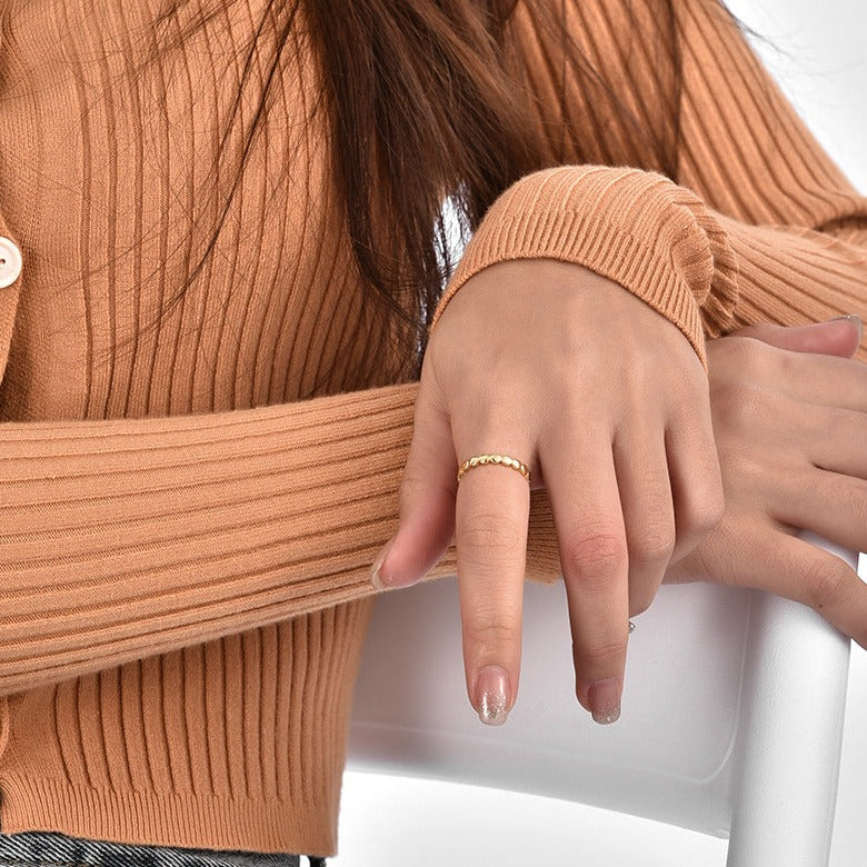 Anel de Ouro Orbit Echo