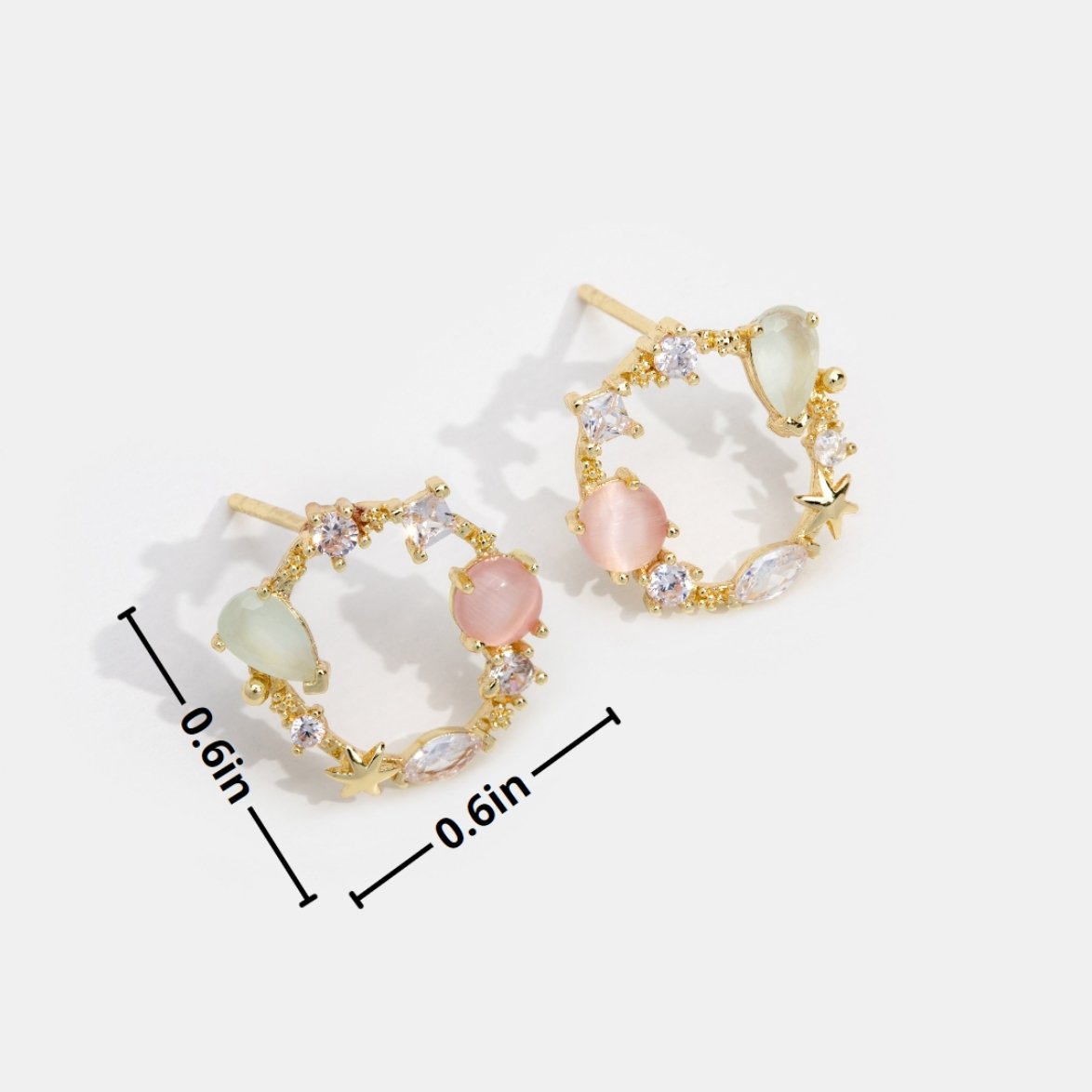 Brincos com Flores Redondas